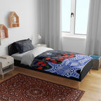 North Melbourne Kangaroos ANZAC Day Bedding Set Indigenous Dot Art with Poppy Flower Tribute