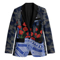 North Melbourne Kangaroos ANZAC Day Blazer Indigenous Dot Art with Poppy Flower Tribute