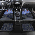 North Melbourne Kangaroos ANZAC Day Car Mats Indigenous Dot Art with Poppy Flower Tribute