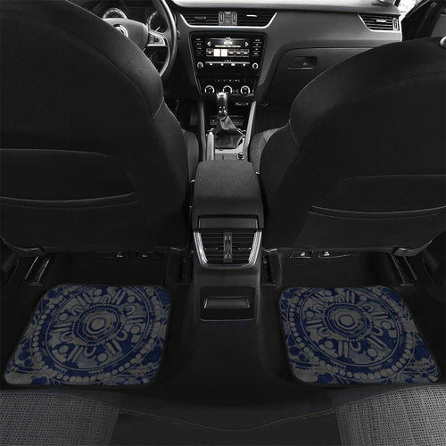 North Melbourne Kangaroos ANZAC Day Car Mats Indigenous Dot Art with Poppy Flower Tribute