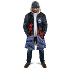 North Melbourne Kangaroos ANZAC Day Cloak Indigenous Dot Art with Poppy Flower Tribute