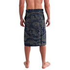 North Melbourne Kangaroos ANZAC Day Lavalava Indigenous Dot Art with Poppy Flower Tribute
