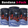 North Melbourne Kangaroos ANZAC Day Neck Gaiter Indigenous Dot Art with Poppy Flower Tribute