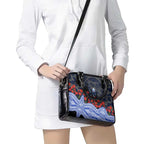 North Melbourne Kangaroos ANZAC Day Shoulder Handbag Indigenous Dot Art with Poppy Flower Tribute