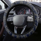 North Melbourne Kangaroos ANZAC Day Steering Wheel Cover Indigenous Dot Art with Poppy Flower Tribute