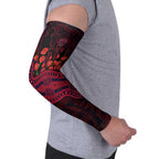 Melbourne Demons ANZAC Day Arm Sleeves Indigenous Dot Art with Poppy Flower Tribute