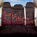 Melbourne Demons ANZAC Day Back Car Seat Cover Indigenous Dot Art with Poppy Flower Tribute