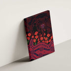 Melbourne Demons ANZAC Day Canvas Wall Art Indigenous Dot Art with Poppy Flower Tribute