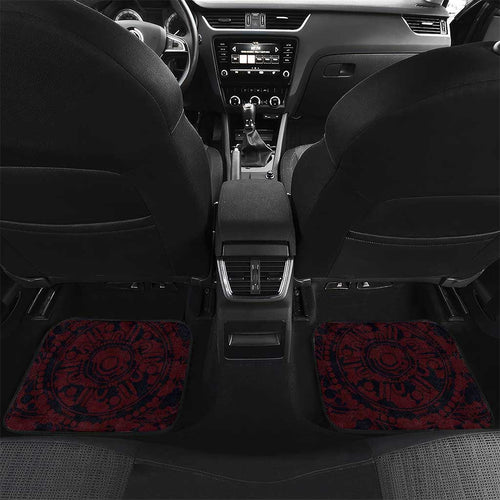 Melbourne Demons ANZAC Day Car Mats Indigenous Dot Art with Poppy Flower Tribute