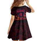 Melbourne Demons ANZAC Day Family Matching Tank Maxi Dress and Hawaiian Shirt Indigenous Dot Art with Poppy Flower Tribute