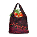 Melbourne Demons ANZAC Day Grocery Bag Indigenous Dot Art with Poppy Flower Tribute