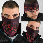 Melbourne Demons ANZAC Day Neck Gaiter Indigenous Dot Art with Poppy Flower Tribute