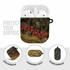 Hawthorn Hawks ANZAC Day AirPods Case Indigenous Dot Art with Poppy Flower Tribute