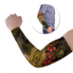 Hawthorn Hawks ANZAC Day Arm Sleeves Indigenous Dot Art with Poppy Flower Tribute
