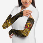 Hawthorn Hawks ANZAC Day Arm Sleeves Indigenous Dot Art with Poppy Flower Tribute