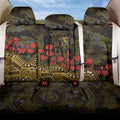 Hawthorn Hawks ANZAC Day Back Car Seat Cover Indigenous Dot Art with Poppy Flower Tribute