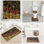 Hawthorn Hawks ANZAC Day Bathroom Set Indigenous Dot Art with Poppy Flower Tribute