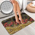 Hawthorn Hawks ANZAC Day Bathroom Set Indigenous Dot Art with Poppy Flower Tribute