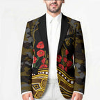 Hawthorn Hawks ANZAC Day Blazer Indigenous Dot Art with Poppy Flower Tribute