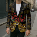Hawthorn Hawks ANZAC Day Blazer Indigenous Dot Art with Poppy Flower Tribute