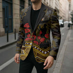 Hawthorn Hawks ANZAC Day Blazer Indigenous Dot Art with Poppy Flower Tribute