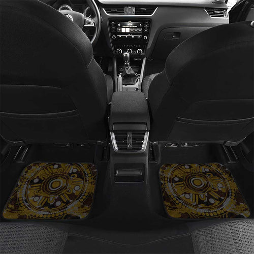 Hawthorn Hawks ANZAC Day Car Mats Indigenous Dot Art with Poppy Flower Tribute