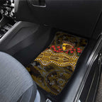 Hawthorn Hawks ANZAC Day Car Mats Indigenous Dot Art with Poppy Flower Tribute