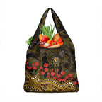 Hawthorn Hawks ANZAC Day Grocery Bag Indigenous Dot Art with Poppy Flower Tribute