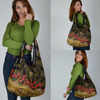 Hawthorn Hawks ANZAC Day Grocery Bag Indigenous Dot Art with Poppy Flower Tribute