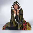Hawthorn Hawks ANZAC Day Hooded Blanket Indigenous Dot Art with Poppy Flower Tribute
