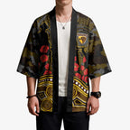 Hawthorn Hawks ANZAC Day Kimono Indigenous Dot Art with Poppy Flower Tribute