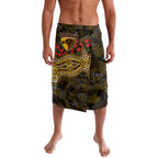 Hawthorn Hawks ANZAC Day Lavalava Indigenous Dot Art with Poppy Flower Tribute