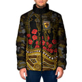 Hawthorn Hawks ANZAC Day Padded Jacket Indigenous Dot Art with Poppy Flower Tribute