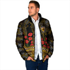 Hawthorn Hawks ANZAC Day Padded Jacket Indigenous Dot Art with Poppy Flower Tribute