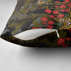 Hawthorn Hawks ANZAC Day Pillow Cover Indigenous Dot Art with Poppy Flower Tribute