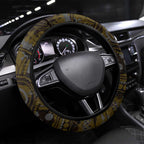 Hawthorn Hawks ANZAC Day Steering Wheel Cover Indigenous Dot Art with Poppy Flower Tribute