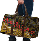 Hawthorn Hawks ANZAC Day Travel Bag Indigenous Dot Art with Poppy Flower Tribute