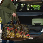 Hawthorn Hawks ANZAC Day Travel Bag Indigenous Dot Art with Poppy Flower Tribute