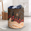 GWS Giants ANZAC Day Laundry Basket Indigenous Dot Art with Poppy Flower Tribute