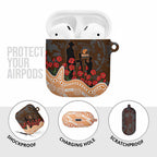 GWS Giants ANZAC Day AirPods Case Indigenous Dot Art with Poppy Flower Tribute