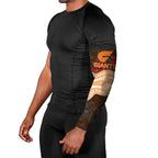 GWS Giants ANZAC Day Arm Sleeves Indigenous Dot Art with Poppy Flower Tribute