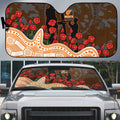 GWS Giants ANZAC Day Auto Sun Shade Indigenous Dot Art with Poppy Flower Tribute