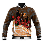 GWS Giants ANZAC Day Baseball Jacket Indigenous Dot Art with Poppy Flower Tribute