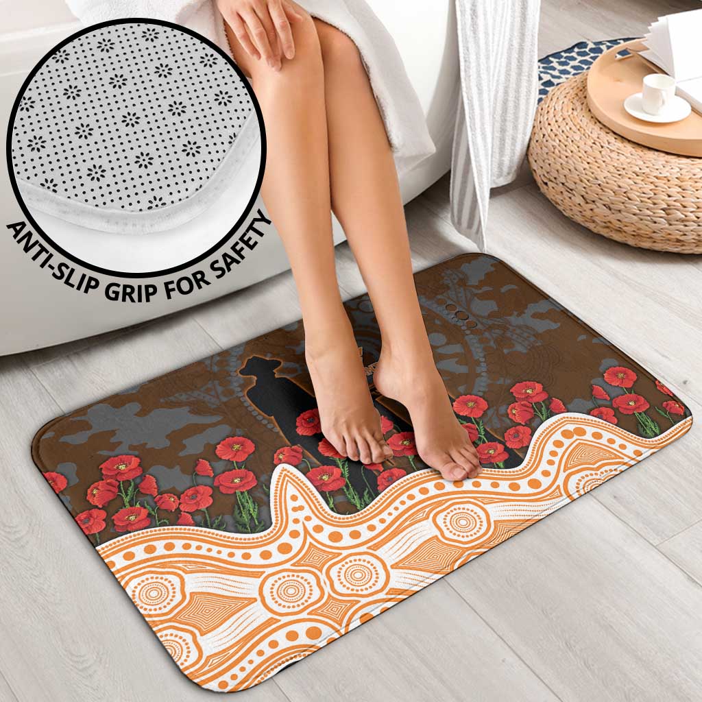 GWS Giants ANZAC Day Bathroom Set Indigenous Dot Art with Poppy Flower Tribute