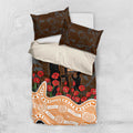 GWS Giants ANZAC Day Bedding Set Indigenous Dot Art with Poppy Flower Tribute