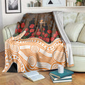 GWS Giants ANZAC Day Blanket Indigenous Dot Art with Poppy Flower Tribute