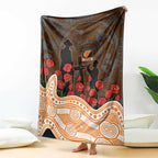 GWS Giants ANZAC Day Blanket Indigenous Dot Art with Poppy Flower Tribute