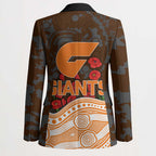 GWS Giants ANZAC Day Blazer Indigenous Dot Art with Poppy Flower Tribute