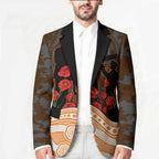 GWS Giants ANZAC Day Blazer Indigenous Dot Art with Poppy Flower Tribute