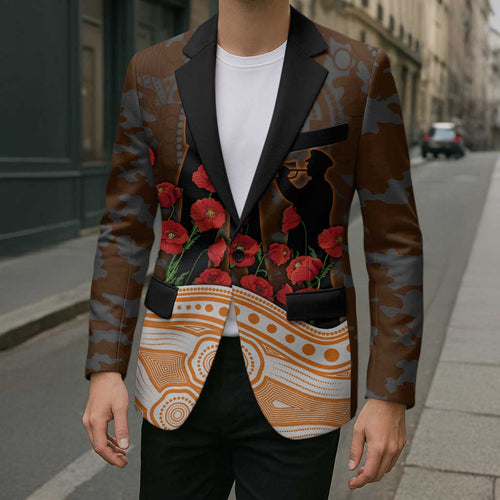 GWS Giants ANZAC Day Blazer Indigenous Dot Art with Poppy Flower Tribute